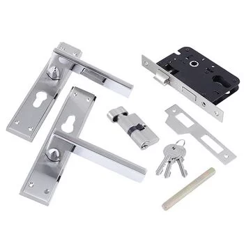 QUBA ELEGANT COMBO WITH BACK PLATE Q-437-08LK-SS/CP LEVER HANDLES QUBA Model: Q-437-08LK-SS/CP