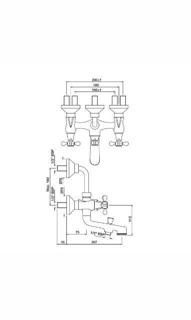 Wall Mixer 3-in-1 System | Model : QQP-ACR-7281PM