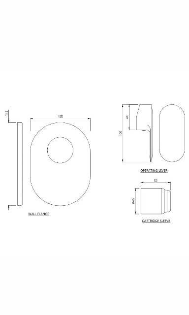 Single Lever Exposed Parts Kit Of Deusch Mixer | Model : OPP-GLD-15227KPM