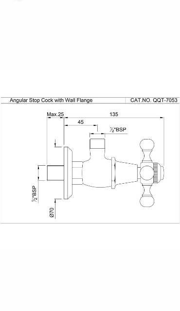 Angular Stop | Model : QQT-CHR-7053