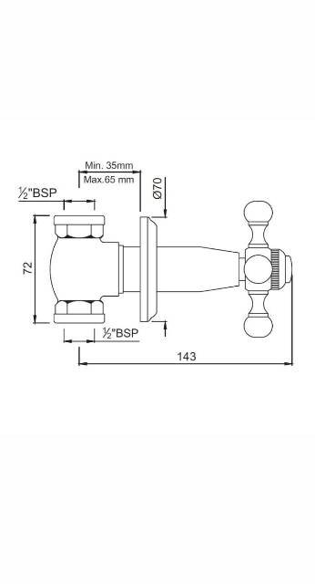 Exposed Part Kit Of Concealed Stop Cock | Model : QQT-SSF-7083K