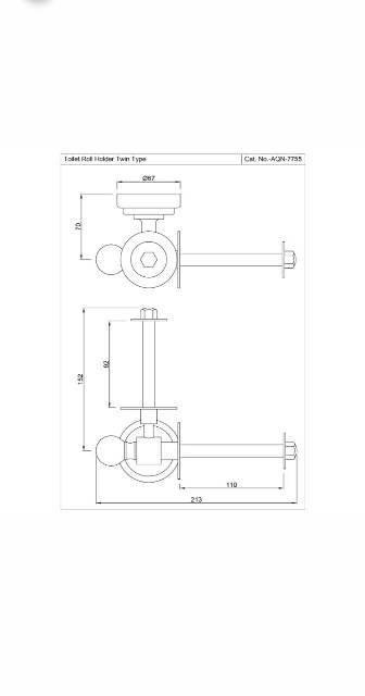 Toilet Roll Holder | Model : AQN-ACR-7755