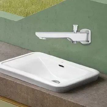 JAQUAR FAUCET KUBIX PRIME BATH TUB SPOUT WITH BUTTON A SPJ-CHR-35463PM JAQUAR FAUCET | Model: SPJ-CHR-35463PM
