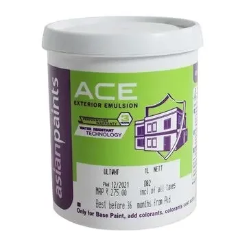 ASIAN PAINTS ACE EXTERIOR EMULSION WHITE 1LTR ASIAN PAINTS | Model: 00510908210