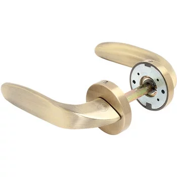 YALE SOLID BRASS LEVER HANDLE YPBL -806 WITH ESCUTCHEONS, AB LEVER HANDLES YALE Model: YPBL-806-AB