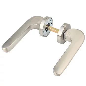 YALE SOLID BRASS LEVER HANDLE YPBL -805 WITH ESCUTCHEONS, SS LEV YALE Model: YPBL-805-SS