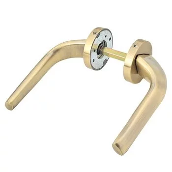 YALE SOLID BRASS LEVER HANDLE YPBL-802 WITH A PAIR OF ESCUTCHEON (AB) LEVER H YALE Model: YPBL-802-AB