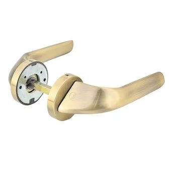 YALE SOLID BRASS LEVER HANDLE YPBL-802 WITH A PAIR OF ESCUTCHEON (AB) LEVER H YALE Model: YPBL-802-AB