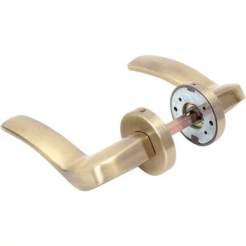 YALE SOLID BRASS LEVER HANDLE YPBL-803 WITH A PAIR OF ESCUTCHEON (AB) LEVER H YALE Model: YPBL-803-AB