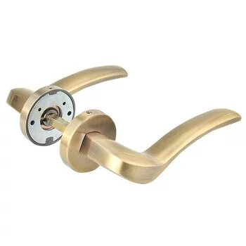 YALE SOLID BRASS LEVER HANDLE YPBL-803 WITH A PAIR OF ESCUTCHEON (AB) LEVER H YALE Model: YPBL-803-AB