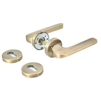 YALE SOLID BRASS LEVER HANDLE YPBL -805 WITH ESCUTCHEONS, AB LEVER HANDLES YALE Model: YPBL-805-AB