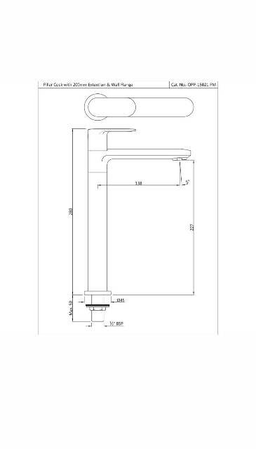 Basin Tap 1/2 With 200mm Extension Body | Model : OPP-ABR-15021PM