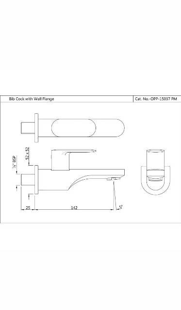 Bib Tap With Wall Flange | Model : OPP-WHM-15037PM