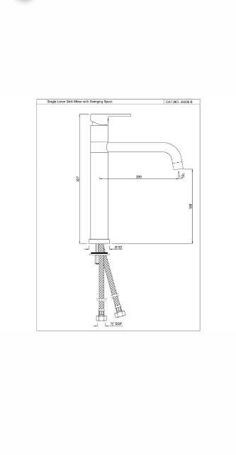 Single Lever Sink Mixer | Model : FUS-CHR-29009B