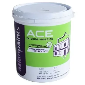 ASIAN PAINTS ACE EXTERIOR EMULSION WHITE 4LTR ASIAN PAINTS | Model: 00510908240