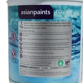 ASIAN PAINTS ROYALE SHYNE SN13 3.6LTR ASIAN PAINTS | Model: 00299267241