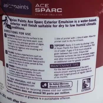 ASIAN PAINTS ACE SPARC SUPER WHITE 20LTR ASIAN PAINTS | Model: 67162022320