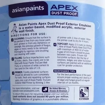 ASIAN PAINTS APEX AB21G 9LTR ASIAN PAINTS | Model: 00129611313