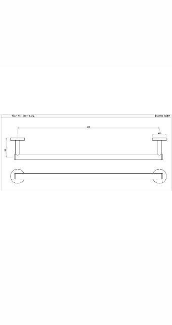 Single Towel Rail 600mm Long | Model : ACN-ABR-1111SM