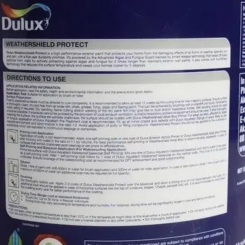 DULUX WEATHERSHIELD PROTECT WHITE BASE 4LTR DULUX WEATHERSHIELD PROTECT WH | Model: IN36409071