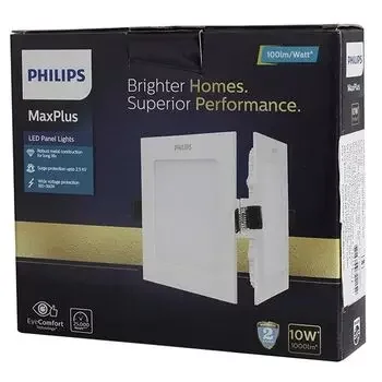 PHILIPS 10W SQUARE ASTRA MAX PLUS LED WARM WHITE METAL PANEL & DOWNLIGHT PHILIPS |Model: 929001951853