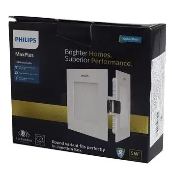 PHILIPS 5W SQUARE ASTRA MAX PLUS LED COOL DAY LIGHT METAL PANEL & DOWNLIGHT PHILIPS | Model: 929001951849