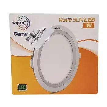 WIPRO GARNET WAVE 3W LED ROUND SLIM PANEL COOL DAY LIGHT WIPRO | Model: D710360/DH10360