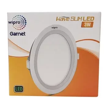 WIPRO GARNET WAVE LED ROUND SLIM PANEL NATURAL WHITE 3W WIPRO | Model: D710340/DH10340