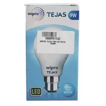 WIPRO TEJAS LED BULB COOL DAY LIGHT B22 9W WIPRO | Model: N95001