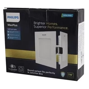 PHILIPS 5W SQUARE ASTRA MAX PLUS LED NATURAL WHITE METAL PANEL & DOWNLIGHT PHILIPS | Model: 929001951848