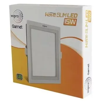 WIPRO GARNET WAVE 15W LED SQUARE SLIM PANEL 4000K WIPRO | Model: D721540/DH21540