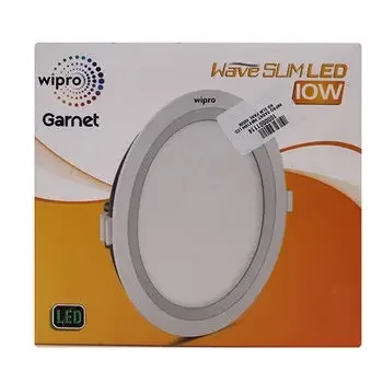 WIPRO GARNET WAVE 10W LED ROUND SLIM PANEL COOL DAY LIGHT WIPRO | Model: D711060/DH11060