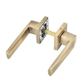 YALE SOLID BRASS LEVER HANDLE YPBL -807 WITH ESCUTCHEONS, AB LEVER HANDLES YALE Model: YPBL-807-AB