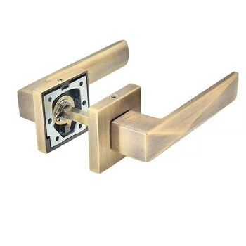 YALE SOLID BRASS LEVER HANDLE YPBL -807 WITH ESCUTCHEONS, AB LEVER HANDLES YALE Model: YPBL-807-AB