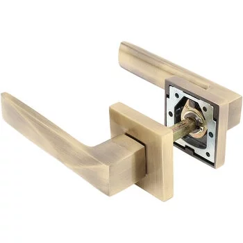 YALE SOLID BRASS LEVER HANDLE YPBL -807 WITH ESCUTCHEONS, AB LEVER HANDLES YALE Model: YPBL-807-AB