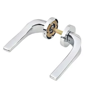 YALE SOLID BRASS LEVER HANDLE YPBL-801 WITH A PAIR OF ESCUTCHEON (CP) LEVER H YALE Model: YPBL-801-CP