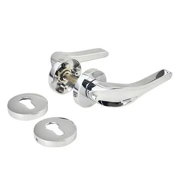 YALE SOLID BRASS LEVER HANDLE YPBL-801 WITH A PAIR OF ESCUTCHEON (CP) LEVER H YALE Model: YPBL-801-CP