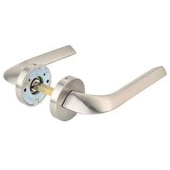 YALE SOLID BRASS LEVER HANDLE YPBL -808 WITH ESCUTCHEONS, SS LEV YALE Model: YPBL-808-SS