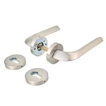 YALE SOLID BRASS LEVER HANDLE YPBL -808 WITH ESCUTCHEONS, SS LEV YALE Model: YPBL-808-SS