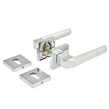 YALE SOLID BRASS LEVER HANDLE YPBL-804 WITH A PAIR OF ESCUTCHEON (CP) LEVER H YALE Model: YPBL-804-CP