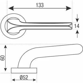 YALE MORTISE COMBO SET ROSE ESCUTCHEONS 60MM CYLINDER TT WITH 85MM C/C// 45MM BS L YMC512 LEVER HANDLES YALE Model: YMC512-RE-60MM-8545-TT-SS