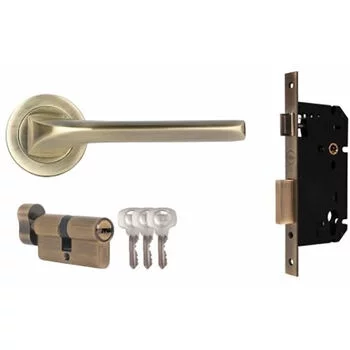 YALE MORTISE COMBO SET ROSE ESCUTCHEONS 60MM CYLINDER TT WITH 85MM C/C// 45MM BS L YMC512 LEVER HANDLES YALE Model: YMC512-RE-60MM-8545-TT-SS