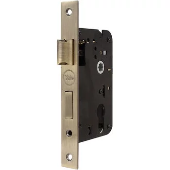 YALE MORTISE COMBO SET WITH 8IN BP 60MM CYLINDER TT WITH 50MM C/C 50MM// BS LOCK BODY AB LEVER HANDLES YALE Model: YMC512-8P-60MM-5050-TT-AB