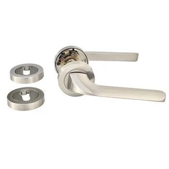 YALE MORTISE COMBO SET ROSE ESCUTCHEONS 60MM CYLINDER DC WITH 85MM C/C// 45MM BS L YMC512 LEVER HANDLES YALE Model: YMC512-RE-60MM-8545-DC-SS