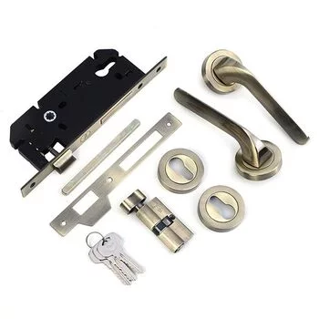 YALE MORTISE COMBO SET ROSE ESCUTCHEONS 60MM CYLINDER TT WITH 85MM C/C// 45MM BS L YMC512 LEVER HANDLES YALE Model: YMC512-RE-60MM-8545-TT-AB