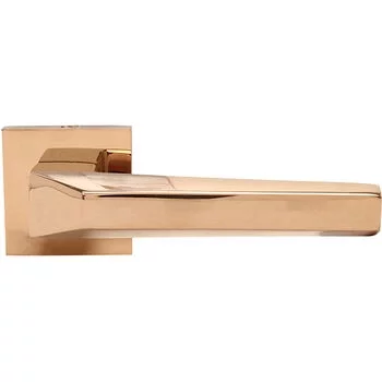 YALE YALE PREMIUM PVD BRASS LEVER HANDLE WITH ROSE/ESCUTCHEONS, ROSE/ GOLD YP YALE Model: YPVL-904-RG