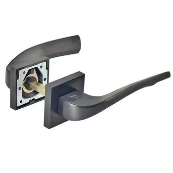 YALE YALE PREMIUM PVD BRASS LEVER HANDLE WITH ROSE/ESCUTCHEONS, BLACK/ MATT Y YALE Model: YPVL-909-BM