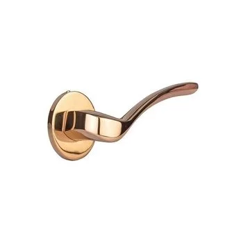 YALE YALE PREMIUM PVD BRASS LEVER HANDLE WITH ROSE/ESCUTCHEONS, ROSE/ GOLD YP YALE Model: YPVL-903-RG