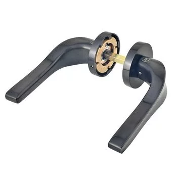 YALE YALE PREMIUM PVD BRASS LEVER HANDLE WITH ROSE/ESCUTCHEONS, BLACK/ MATT Y YALE Model: YPVL-901-BM