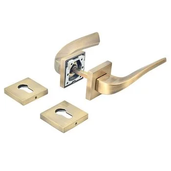 YALE YALE PREMIUM BRASS LEVER HANDLE YPBL -809 WITH ROSE/ESCUTCHEONS, AB FINI YALE Model: YPBL-809-AB